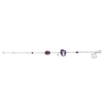 Rabinovich Sterling sølv armbånd, Keshi perler med blank overflade, model 61710202