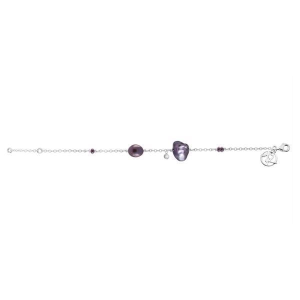Rabinovich Sterling sølv armbånd, Keshi perler med blank overflade, model 61710202
