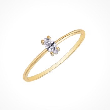 8 karat Guld ring med zirkonia fra Støvring design