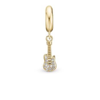 Christina Collect forgyldt sølv mini charm, Charm til sølv/slim læder armbånd-Fredag Aften Blues-med blank overflade, model 623-Blichfeldt-03-G