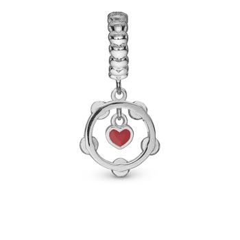 Christina Collect sølv mini charm, Charm til sølv/slim læder armbånd-Fight For Your Love-med blank overflade, model 623-Blichfeldt-04-S