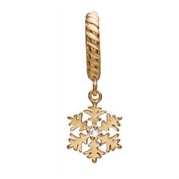 Christina Collect forgyldt sølv mini charm, År 2020 JuleCharm-Christmas 2020-med blank overflade, model 623-Christmas20-G