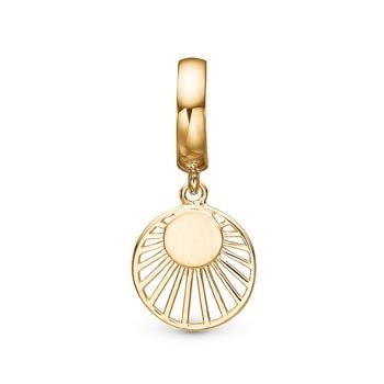 forgyldt sølv Sunset charm til 4 mm læder-og sølvarmbånd