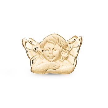 Forgyldt sølv Sweet Angel charm til 4 mm læder-og sølvarmbånd