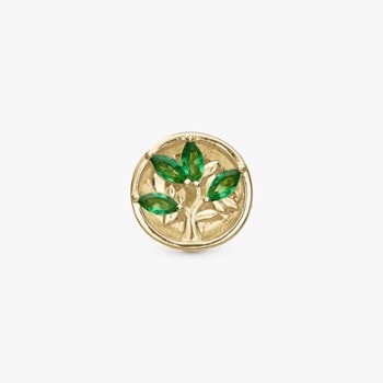 Christina Jewelry, Charm til sølvarmbånd eller 4 mm slim læderarmbånd - Tree of Green Life