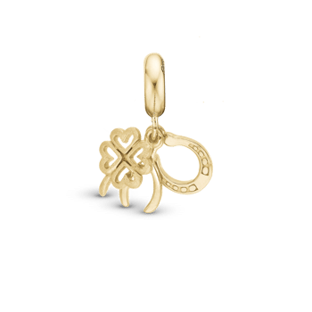 Lucky Charms charm, Forgyldt Sølv-Charm til 4 mm Christina armbånd