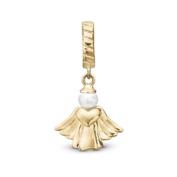 Heavenly Angel charm, Forgyldt Sølv-Charm til 4 mm Christina armbånd