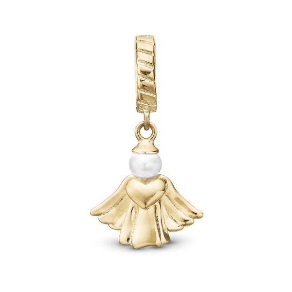 Heavenly Angel charm, Forgyldt Sølv-Charm til 4 mm Christina armbånd