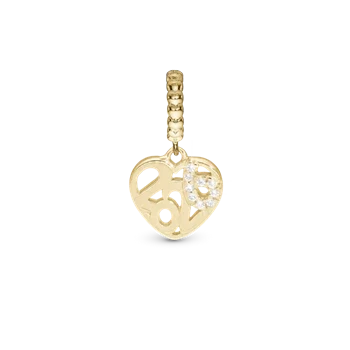 2026 charm, Forgyldt Sølv-Charm til 4 mm Christina armbånd