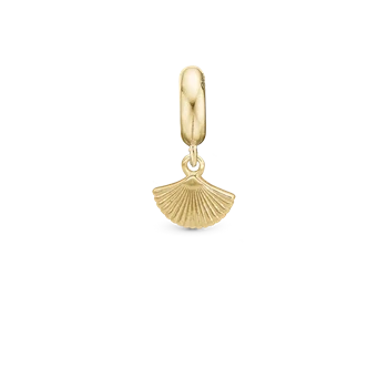 Fan charm, Forgyldt Sølv-Charm til 4 mm Christina armbånd