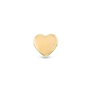 Glow in the dark - Heart charm, Forgyldt Sølv - Charm til 4 mm Christina armbånd
