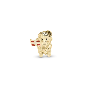 Cute monkey - Celebration charm, Forgyldt Sølv - Charm til 4 mm Christina armbånd