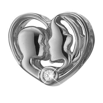 Christina Collect sølv mini charm, Mother & Child-Mor-med blank overflade, model 623-S107