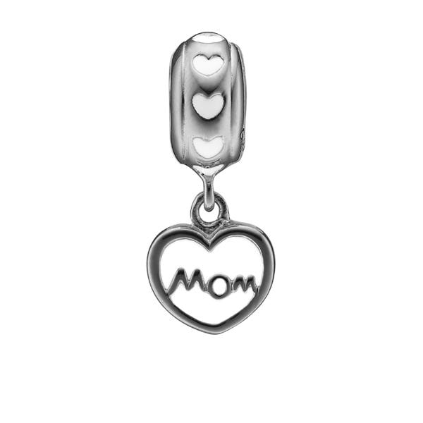 Christina Collect sølv mini charm, Mom-mor-med Blank overflade, model 623-S125