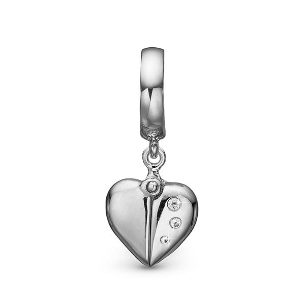 Sølv My Secret charm til 4 mm læder-og sølvarmbånd