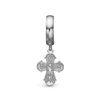 Sølv Dagmar Cross charm til 4 mm læder-og sølvarmbånd