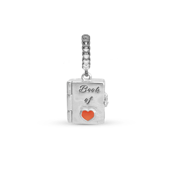 Book of Love charm, Sølv - Charm til 4 mm Christina armbånd