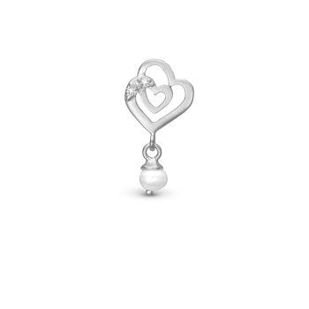 Two Hearts charm, Sølv - Charm til 4 mm Christina armbånd