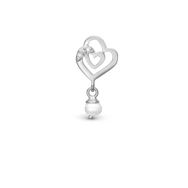 Two Hearts charm, Sølv - Charm til 4 mm Christina armbånd