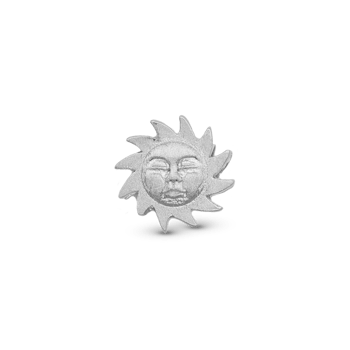 Glowing Sun charm, Sølv-Charm til 4 mm Christina armbånd