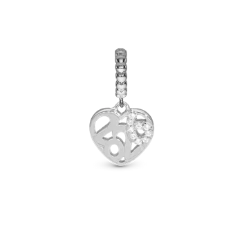 2026 charm, Sølv-Charm til 4 mm Christina armbånd