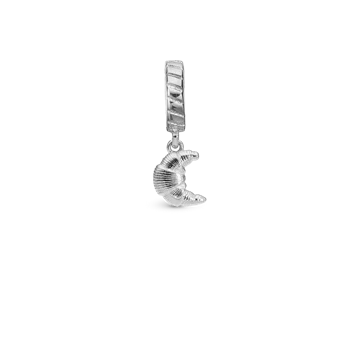 Croissant charm, Sølv - Charm til 4 mm Christina armbånd
