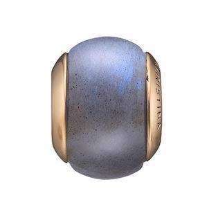 Christina Collect forgyldt sølv Magisk labradorite til læderarmbånd, Labradorite Magic med blank overflade, model 630-G151