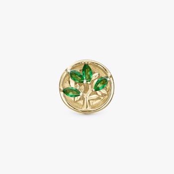 Tree of green life, forgyldt sølv charm til 6 mm læderarmbånd fra Christina Collect