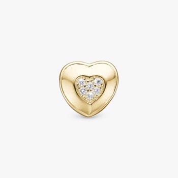Let Love Shine, forgyldt sølv charm til 6 mm læderarmbånd fra Christina Collect