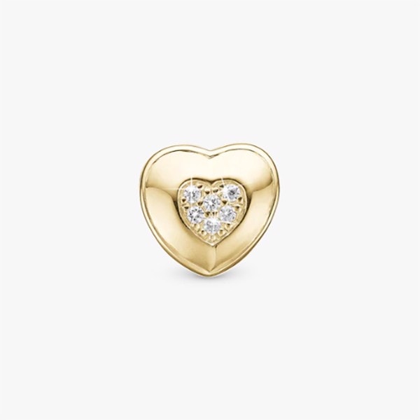 Let Love Shine, forgyldt sølv charm til 6 mm læderarmbånd fra Christina Collect