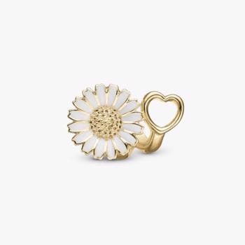 Marguerite Bliss, forgyldt sølv charm til 6 mm læderarmbånd fra Christina Collect