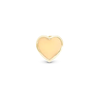 Glow in the dark heart forgyldt sølv charm til 6 mm læderarmbånd fra Christina Collect