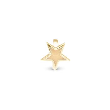 Glow in the dark star forgyldt sølv charm til 6 mm læderarmbånd fra Christina Collect