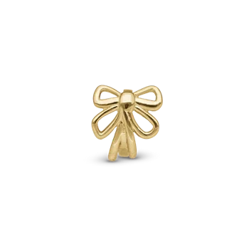 Bow forgyldt sølv charm til 6 mm læderarmbånd fra Christina Collect
