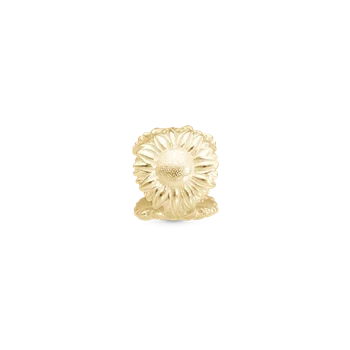 Sunflower  forgyldt sølv charm til 6 mm læderarmbånd fra Christina Collect