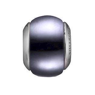 Christina Collect sølv Magisk Hematit til læderarmbånd, Hematite magic med blank overflade, model 630-S150