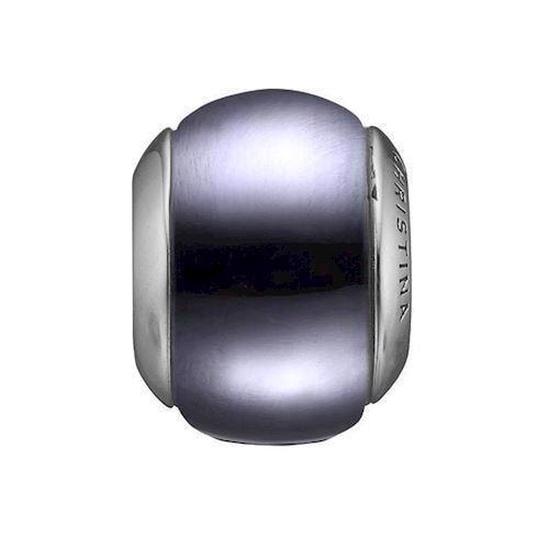 Christina Collect sølv Magisk Hematit til læderarmbånd, Hematite magic med blank overflade, model 630-S150