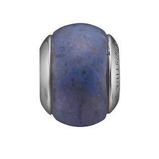 Christina Collect sølv Magisk Sodalite til læderarmbånd, Sodalite magic med blank overflade, model 630-S152