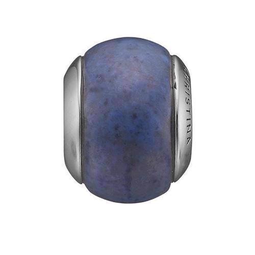 Christina Collect sølv Magisk Sodalite til læderarmbånd, Sodalite magic med blank overflade, model 630-S152