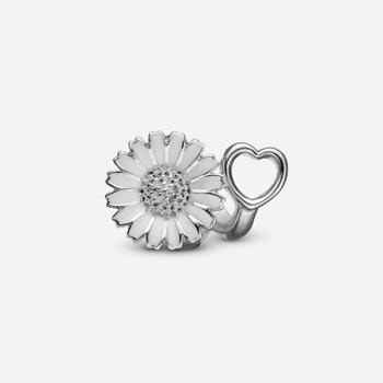 Marguerite Bliss, sølv charm til 6 mm læderarmbånd fra Christina Collect