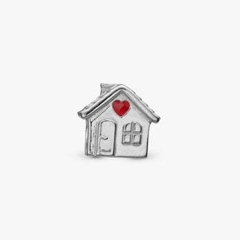 My Home, sølv charm til 6 mm læderarmbånd fra Christina Collect