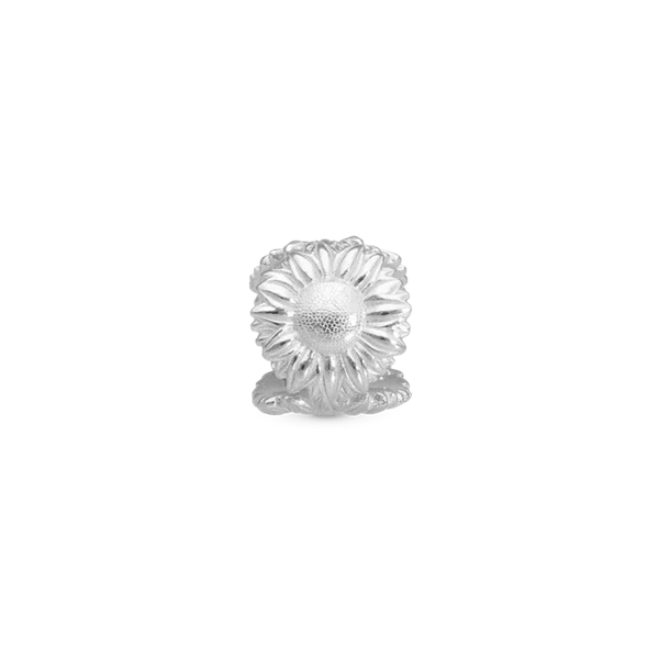 Sunflower  sølv charm til 6 mm læderarmbånd fra Christina Collect