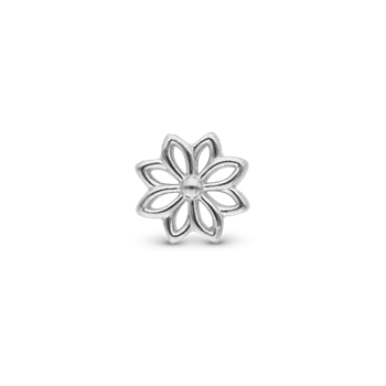 Simple Flower sølv charm til 6 mm læderarmbånd fra Christina Collect
