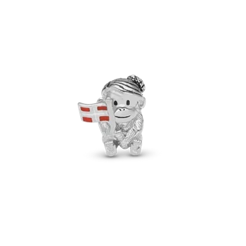 Cute monkey-Celebration sølv charm til 6 mm læderarmbånd fra Christina Collect