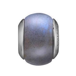 Christina Collect sølv Magisk labradorite til læderarmbånd, Labradorite Magic med blank overflade, model 630-S151