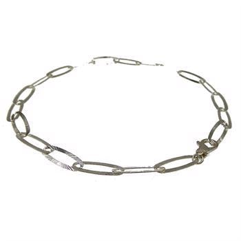 San - Link of joy Timeless 925 Sterling Sølv kæde rillet, model 63301