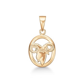 Støvring Design 14 kt guld vedhæng, Vædderen stjernetegn