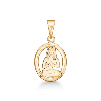Støvring Design 14 kt guld vedhæng, Jomfruen stjernetegn
