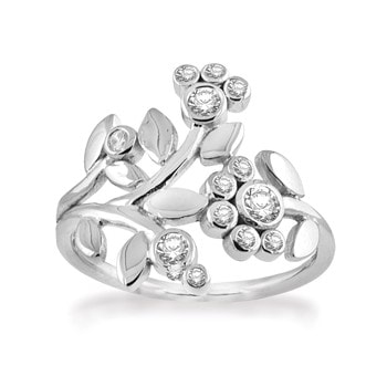 Rabinovich Sterling sølv fingerring, Adorable lace med zirkonia