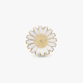 Marguerite, forgyldt sølv charm til 6 mm læderarmbånd fra Christina Collect